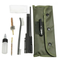 Set AR15 M16 M4 AK Gun Cleaning Kit Airsoft Shotgun Pistol Cleanner for 5.56mm .223 22LR .22 Cal Tactical Rifle Gun Clean Brush