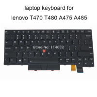 backlit keyboard for lenovo T470 20JM 20JN T480 A475 A485 T460S US English black with frame pointer KB SN5360BL 01AX599 01AX487