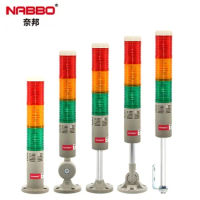 NPT5-3U 3 Layer Led Signal Stack Light Red Yellow Green 24V 220V Steady with Buzzer Rod Disk Fordable Bases Alarm Tower Light CE