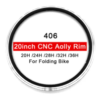 20Inch 406 Bicycle Rim Double Layer Aluminum Alloy CNC Folding Bike Rim 20/24/28/32/36Holes A/V Disc/V Brake Customized