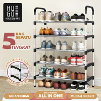 HUGO Rak Sepatu Portable Serbaguna 4 & 5 Tingkat Stainless Steel