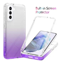 360 Full Body Screen Protector Transparent Silicon Case Samsung s21 Plus A12 A22 A32 A42 A52 A21S A02 A30S Shockproof Phone Case