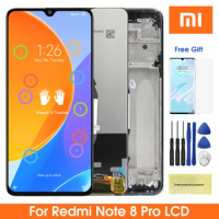 6.53" Screen for Xiaomi Redmi Note 8 Pro M1906G7I Lcd Dispay Digital Touch Screen with Frame for Redmi Note 8 Pro Replacement