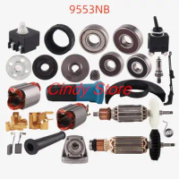 Armature Rotor Stator Field Switch Gearbox Bearing Brushes holder Replace for MAKITA 9553NB Angle grinder Power Tool Accessories