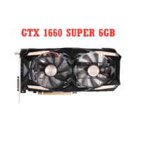 SOYO GeForce GTX 1660 Super 6G Graphic Card NVIDIA GDDR6 GPU Video Gaming 12nm RGB LED PCIE Mining Card For Desktop Computer