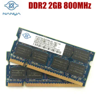 NANYA Elixir DDR2 2GB 2Rx8 PC2 6400S 5300S Laptoop RAM DDR2 2G 667 800MHz Notebook Laptop Memory