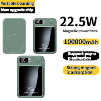 50000mAh Power Bank Wireless Magnetic Qi Charger 22.5W Power Supply Powerbank Portable Fast Charging Mobile Phone For iPhone