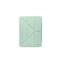 【LAUT 萊德】iPad Pro 11吋 （2024） 透明背板多角度保護殼-綠(平板殼)