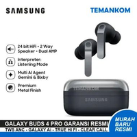 TWS SAMSUNG GALAXY BUDS 4 PRO Headset Bluetooth samsung Earphone Handsfree Ori Garansi RESMI black