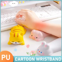 1/2pcs Kawaii Wrist Rest Stand for Mouse Computer Laptop Arm Rest for Desk Ergonomic Cartoon Pad Office Supplies Slow Rising Toy