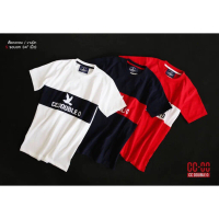 No.07 เสื้อยืดงานปักตัดต่อ ห้อยป้าย S M L XL ฝ้าย