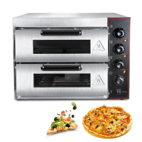 Pizza Oven Double Oven,16 inch Stainless Steel Pizza, Electric Countertop Pizza and Snack Oven Multipurpose Indoor Pizza oven