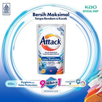 Attack Hygiene Plus Deterjen Cair Semua Jenis Mesin Cuci 650ml - Sabun Cuci Baju Liquid