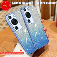 เคสโทรศัพท์แบบนิ่ม, เคส Deluxe, ชุบแวววาว, เข้ากันได้กับ Huawei P60, P50, P40, P30 Pro, P30 Lite, Hu