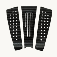 Black EVA Surfboard Deck Pads Skimboard Foot Tail Pad Stand Up Paddleboard Traction Pads 3-Pieces