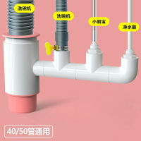 水槽下水管 排水管 廚房水槽洗碗機凈水器下水管小廚寶洗衣機前置過濾PVC排水管三通【HZ73265】