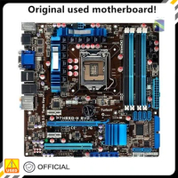 For P7H55D-M EVO Motherboard LGA 1156 DDR3 16GB For Intel H55 P7H55 Desktop Mainboard SATA II PCI-E X16 Used AMI BIOS