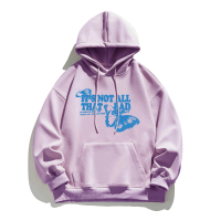 Sweater Hoodie Cewe Casual Its Not All That Bad Blue Oversize Wanita Casual Fit Fleece Halus & Nyama