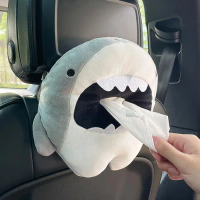 PROMO!! Tempat Tissue Mobil Corgi Butt Boneka Lucu Piggy Duck Aksesoris Car - Shark
