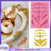 1pcs Cetakan Fondant Silikon Mold Ukiran Relief Bergaya Eropa Ukiran Relief Bergaya Eropa Flower Vin
