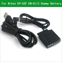 EN-EL12 Dummy Battery EP-62F Power Connector USB Cable for Nikon COOLPIX B600 W300 W300s S630 S9050