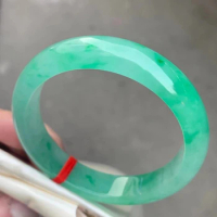 Highend Natural Myanmar Emerald Jade Bangle Perfect Jadeite Bracelet Fine Hand Ring Jewelry Accessories Lucky Holiday Gift