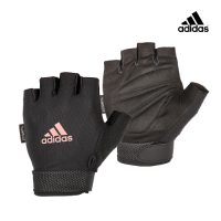 愛迪達Adidas Training可調式透氣短指女用訓練手套(粉)