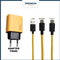 Adaptor Charger + Kabel TYPE C MICRO USB PS888 180W Fast Charging universal