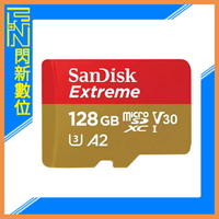 SanDisk Extreme MicroSD 128GB/128G U3 V30 A2 讀取160MB/s 寫入90MB/s 記憶卡