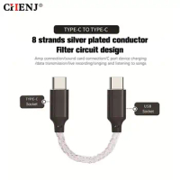 USB Type C To Type C DAC Hifi Adapter Earphone Amplifie Digital Decoder AUX Audio Cable Converter Android OTG Adapter Cable