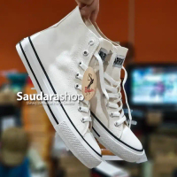 Sepatu Warrior Sparta HC White / Sepatu Warrior Sparta Putih Tinggi - 37