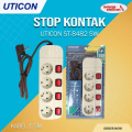 Uticon ST-8482 SW Stop Kontak Kabel 4 Lubang 1.5 Meter Cream SNI