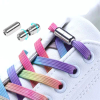 New Elastic Locking Shoelaces Flats No Tie Shoelace Quick Sneakers Locking Shoe laces Kids Adult Women Men Shoes lace Strings