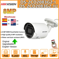 Hikvision IP Camera 8MP DS-2CD2083G2-I DS-2CD2083G2-IU POE 4K Acusense CCTV Bullet Surveillance Video Camera For Home Protection