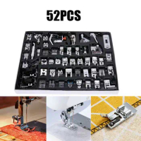 52 PCS Presser Feet Fits Singer,Brother,Janome,Elna, Kenmore,low Shank Sewing Machines Parts