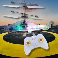 Mainan Helikopter Remote Control LED - Mini Helicopter RC Sensor