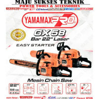 YAMAMAX PRO GX 58 Mesin Chainsaw Gergaji Potong Kayu 22\ Laser Bar"