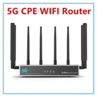 5G WiFi 6 CPE Wireless Router Indoor Router Dual Band 2.4G/5Ghz 8 High-Gain Antennas Wide Coverage Broadband