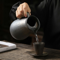日式復古陶瓷公道杯大號帶過濾分茶器仿古做舊公杯茶海茶道配件
