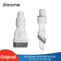 Muncung sedutan dua dalam satu asal, berus rata panjang untuk Dreame V8, V9, V9P, V10, XR, V11, V12,