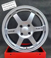 Velg TE37 Style R15 Ring 15x7 PCD 4x100 ET37 Hyper Silver Brio Jazz Agya Ayla
