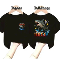Kaos Atasan ANAK ANAK Kaos cotton Distro Motif kata kata TRALALA Variasi oblong printing unisex