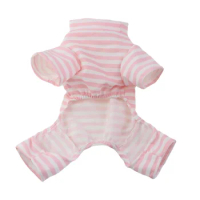 Pet Clothes Spring, Summer, Autumn And Winter Teddy Bear Dog Small Dog Striped Four-legged Jumpsuit New Customizable