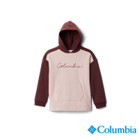 Columbia 哥倫比亞 童款-LOGO 連帽上衣-酒紅(UAG34710BD / 舒適)
