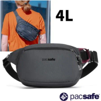 【澳洲 Pacsafe】Vibe 100 Hip Pack防盜斜背包/腰包/臀包4L.RFID護照包/60141144灰