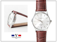 范倫鐵諾Valentin手錶 極簡超薄錶款 中性深咖真皮錶帶【NE247】