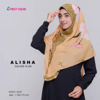 ALISHA SQUARE HIJAB KERUDUNG SEGI EMPAT KATUN VOAL FIRST HIJAB