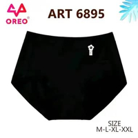 Celana Dalam Wanita CD Wanita Oreo 6895 Lentur Elastis Black 2XL