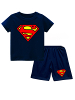 SETELAN ANAK LAKI-LAKI SABLON GAMBAR LOGO SUPERMAN BAHAN KATUNCOMBED LEMBUT TIDAK PANAS Celana Fashi