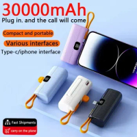 30000mAh Mini Wireless Power Bank High Capacity Fast Charging Mobile Power Supply Emergency External Battery For iPhone Type-c